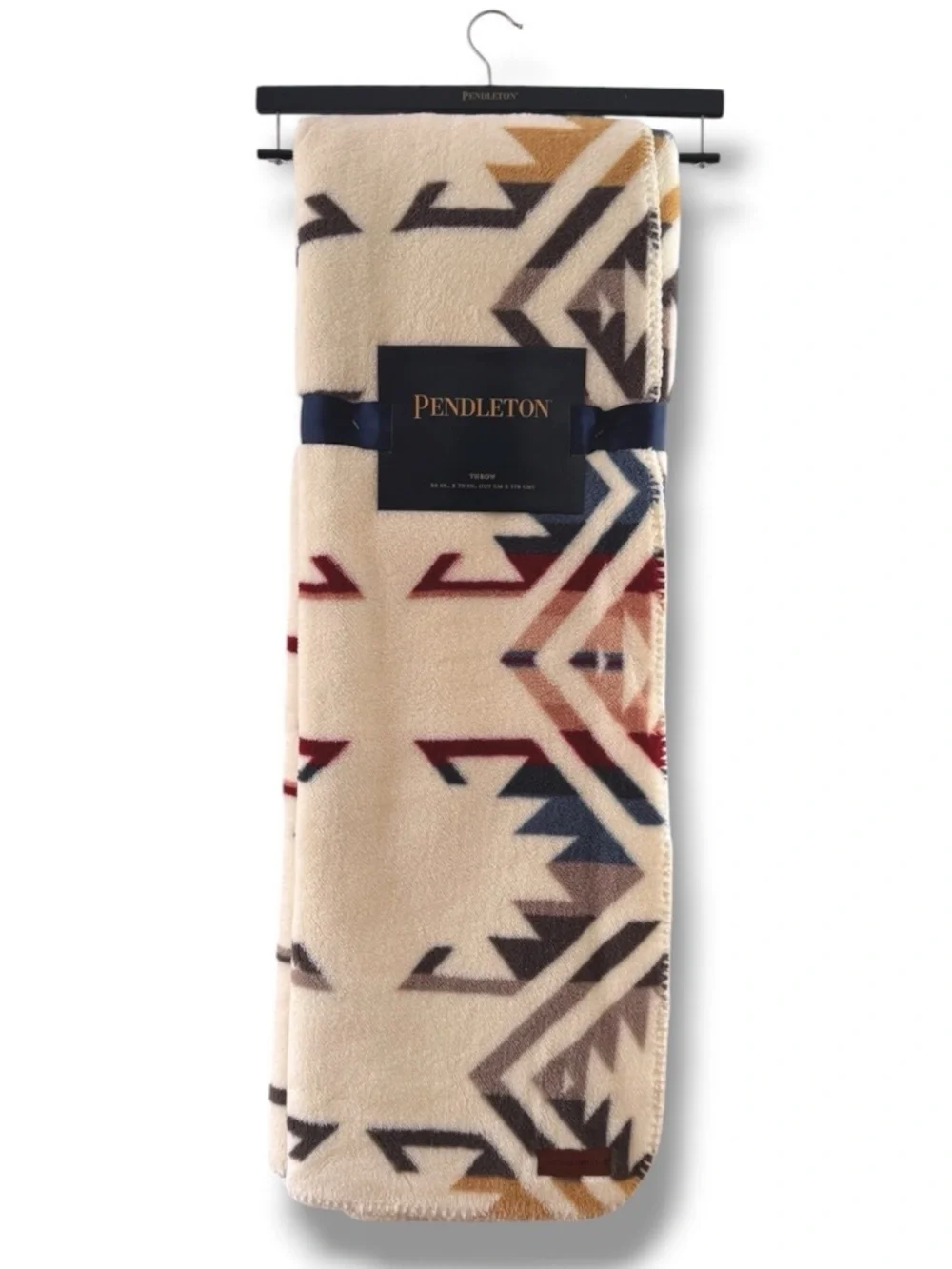 New Pendleton White Shores Aztec Print Berber Throw Blanket